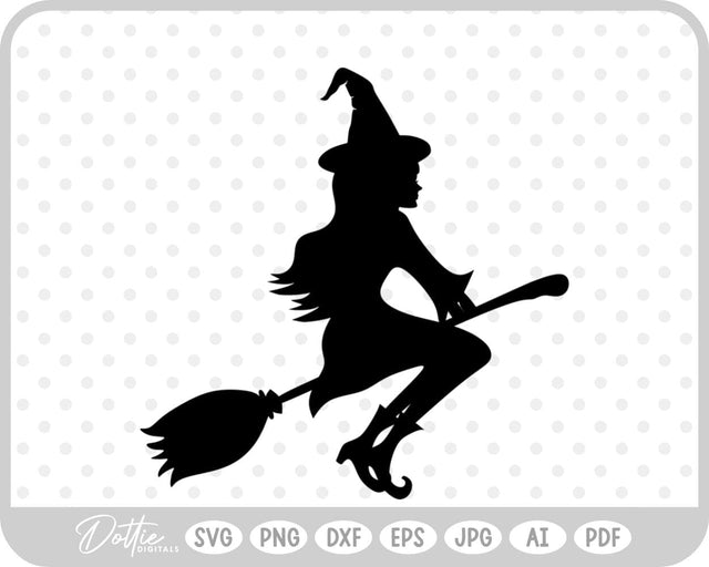 Witch Broomstick Halloween SVG DottieDigitals 