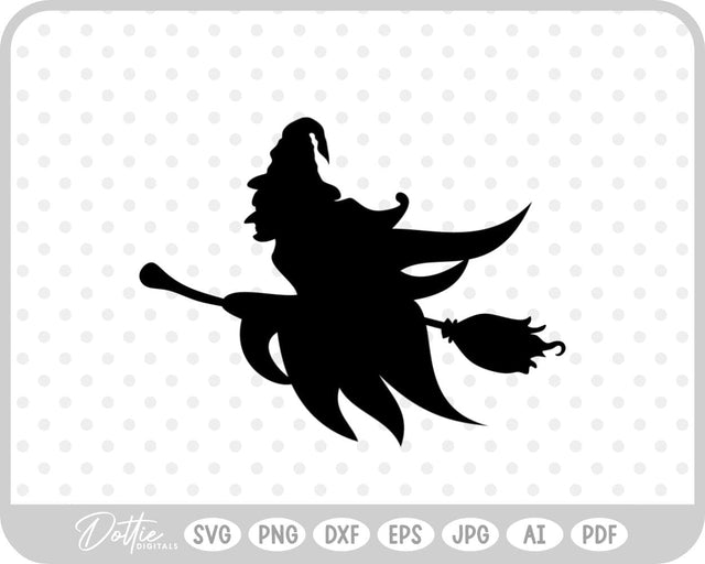 Witch Broomstick Halloween SVG DottieDigitals 
