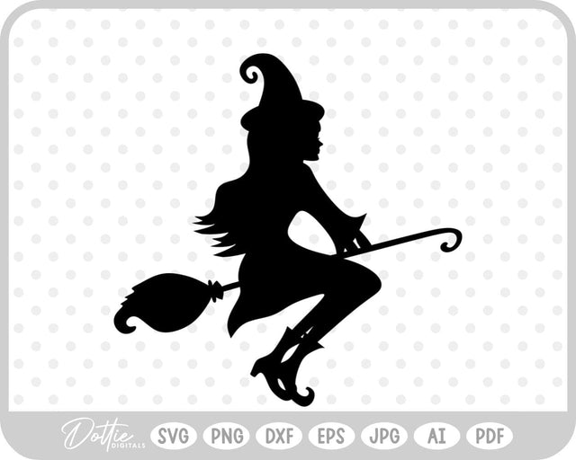 Witch Broomstick Halloween SVG DottieDigitals 