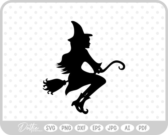 Witch Broomstick Halloween SVG DottieDigitals 