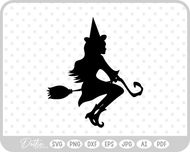 Witch Broomstick Halloween SVG DottieDigitals 