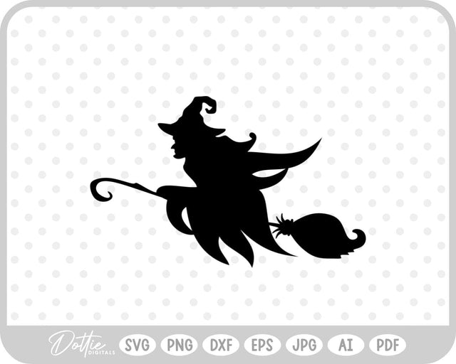 Witch Broomstick Halloween SVG DottieDigitals 