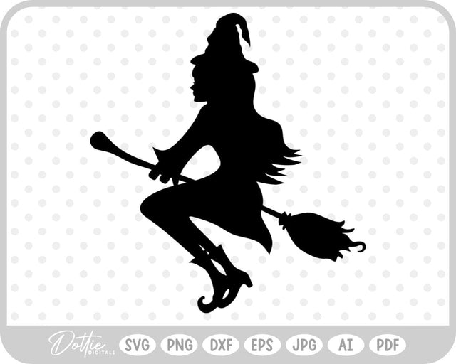 Witch Broomstick Halloween SVG DottieDigitals 