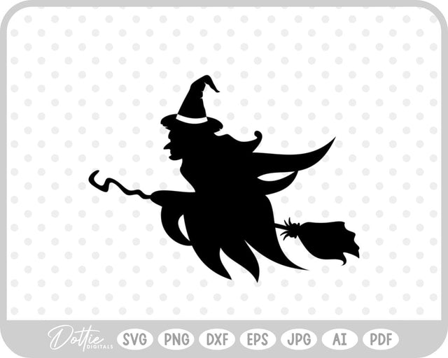 Witch Broomstick Halloween SVG DottieDigitals 