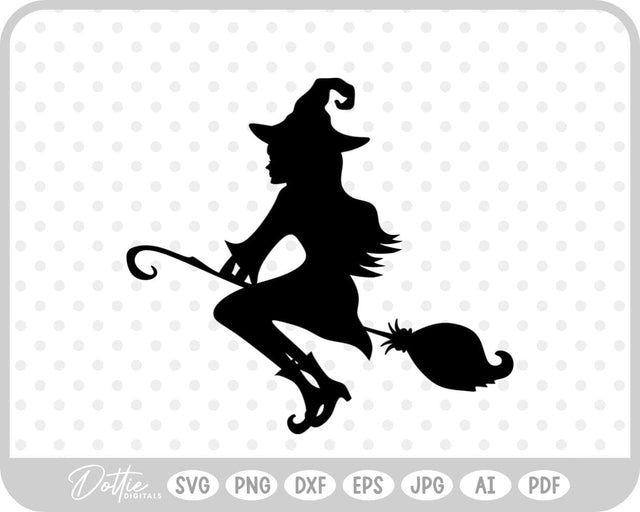 Witch Broomstick Halloween SVG DottieDigitals 