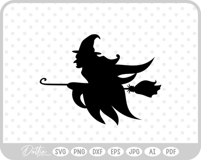 Witch Broomstick Halloween SVG DottieDigitals 