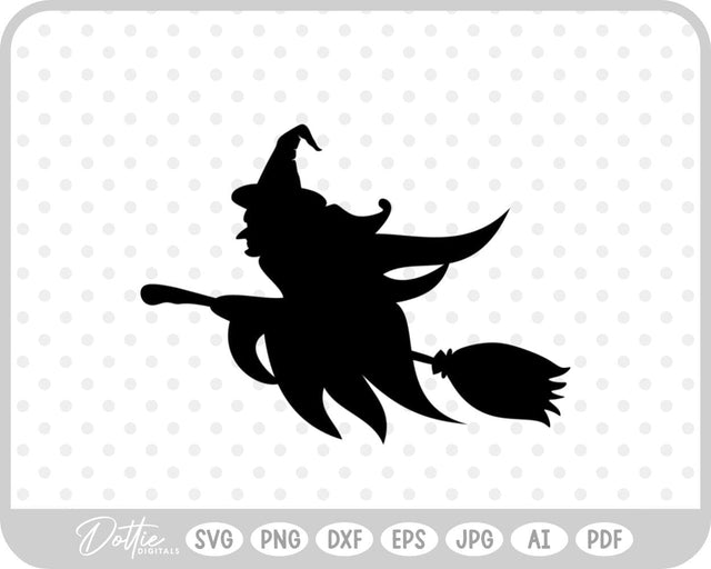 Witch Broomstick Halloween SVG DottieDigitals 