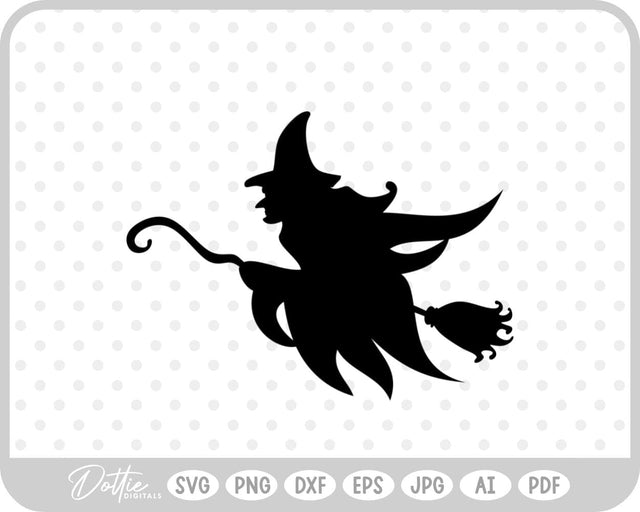 Witch Broomstick Halloween SVG DottieDigitals 