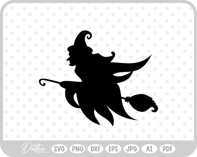 Witch Broomstick Halloween SVG DottieDigitals 