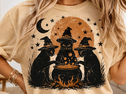 Witch Cats Halloween Coven PNG SVG DesignDestine 