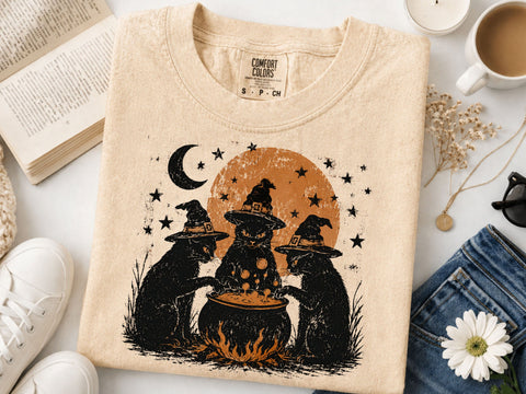 Witch Cats Halloween Coven PNG SVG DesignDestine 