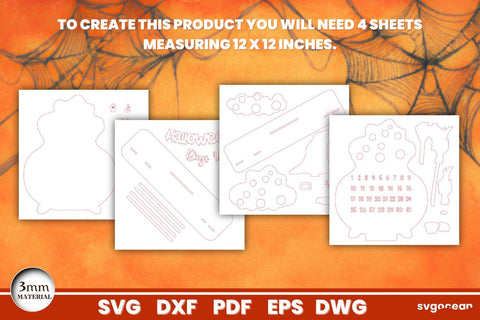 Witch Cauldron Countdown Laser Cut SVG SvgOcean 