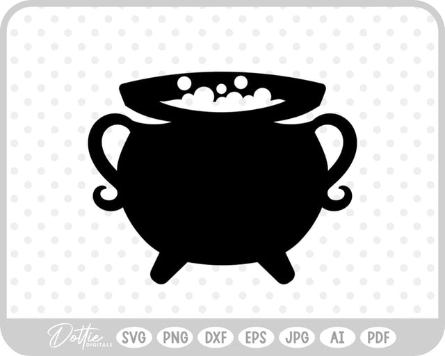 Witch Cauldron Halloween SVG DottieDigitals 