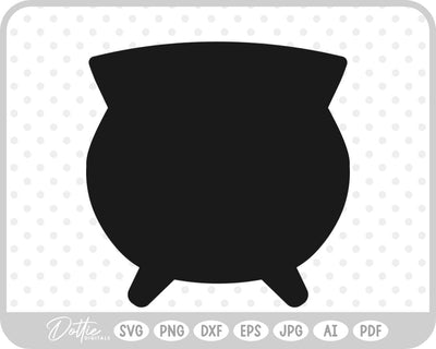 Witch Cauldron Halloween SVG DottieDigitals 