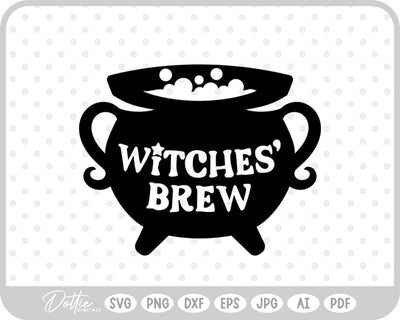 Witch Cauldron Halloween SVG DottieDigitals 