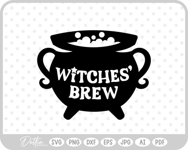 Witch Cauldron Halloween SVG DottieDigitals 