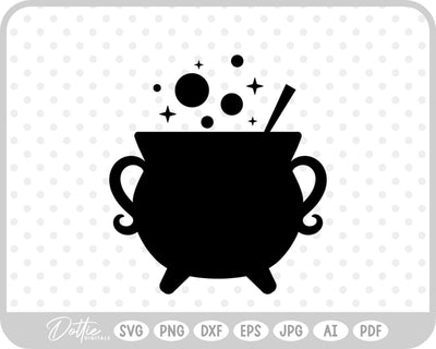 Witch Cauldron Halloween SVG DottieDigitals 