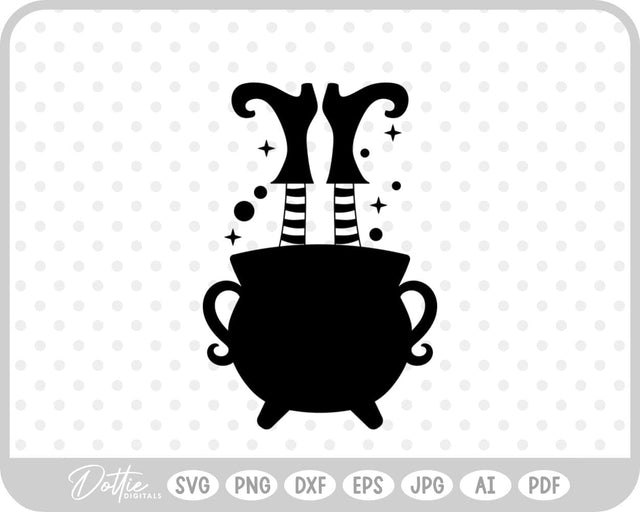 Witch Cauldron Halloween SVG DottieDigitals 