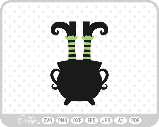 Witch Cauldron Halloween SVG DottieDigitals 