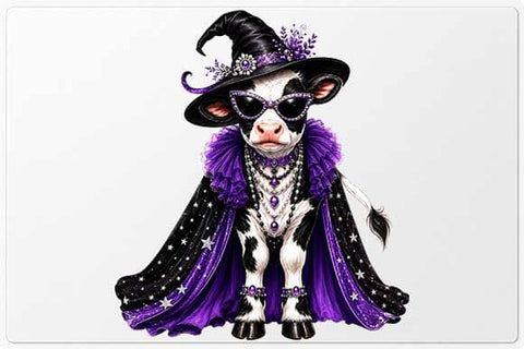 Witch Cow PNG | Cute Halloween Cow Sublimation PNG SVG BillahCrafts 