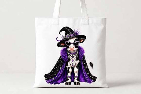 Witch Cow PNG | Cute Halloween Cow Sublimation PNG SVG BillahCrafts 