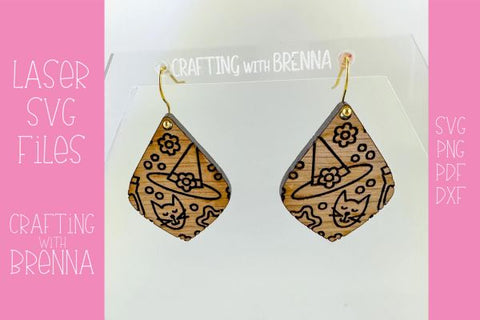 Witch Drop Earrings Laser SVG SVG Crafting With Brenna 