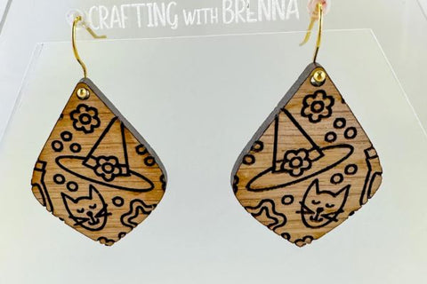 Witch Drop Earrings Laser SVG SVG Crafting With Brenna 