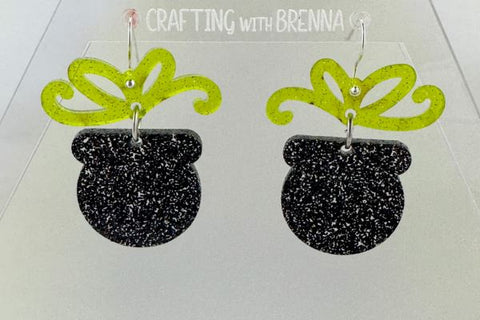 Witch Earrings Bundle Laser SVG File SVG Crafting With Brenna 