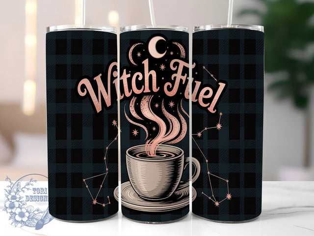 Witch Fuel Halloween Coffee Tumbler, Halloween Coffee Wrap, Coffee Lover Cup, 20oz Sublimation, Witchy Coffee Design, Spooky Tumbler Wrap, Halloween Drinkware Sublimation ToriDesigns 