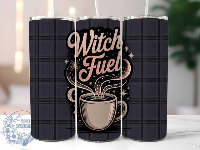 Witch Fuel Halloween Coffee Tumbler, Halloween Coffee Wrap, Coffee Lover Cup, 20oz Sublimation, Witchy Coffee Design, Spooky Tumbler Wrap, Halloween Drinkware Sublimation ToriDesigns 