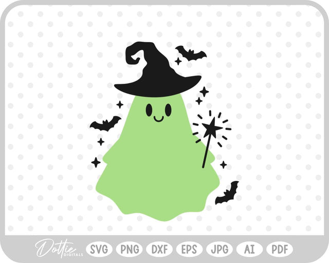 Witch Ghost SVG DottieDigitals 