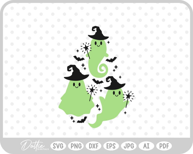 Witch Ghost SVG DottieDigitals 