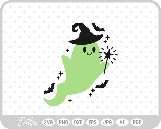 Witch Ghost SVG DottieDigitals 