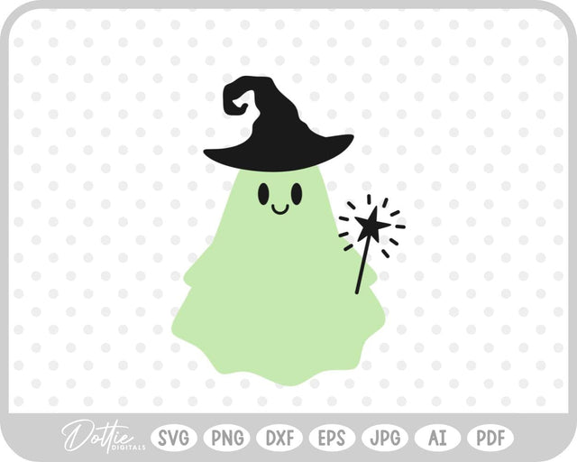 Witch Ghost SVG DottieDigitals 