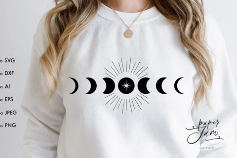 Witch hand SVG Celestial svg Moon phase SVG PNG SVG Paperjamlab 