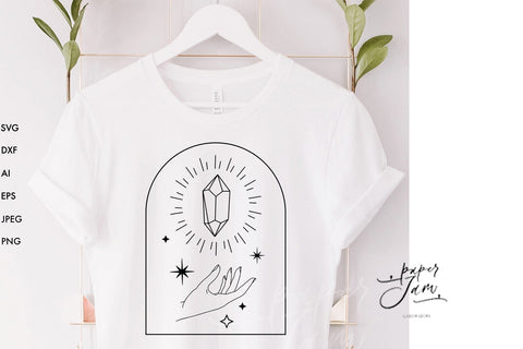 Witch hand SVG Celestial svg Moon phase SVG PNG SVG Paperjamlab 