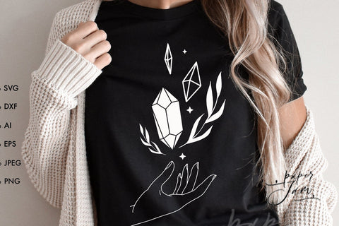 Witch hand SVG Celestial svg Moon phase SVG PNG SVG Paperjamlab 