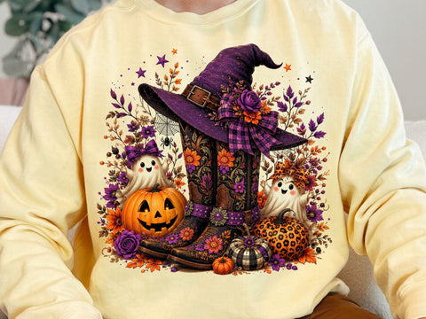 Witch Hat Western Boots Ghost PNG SVG artprintfile 