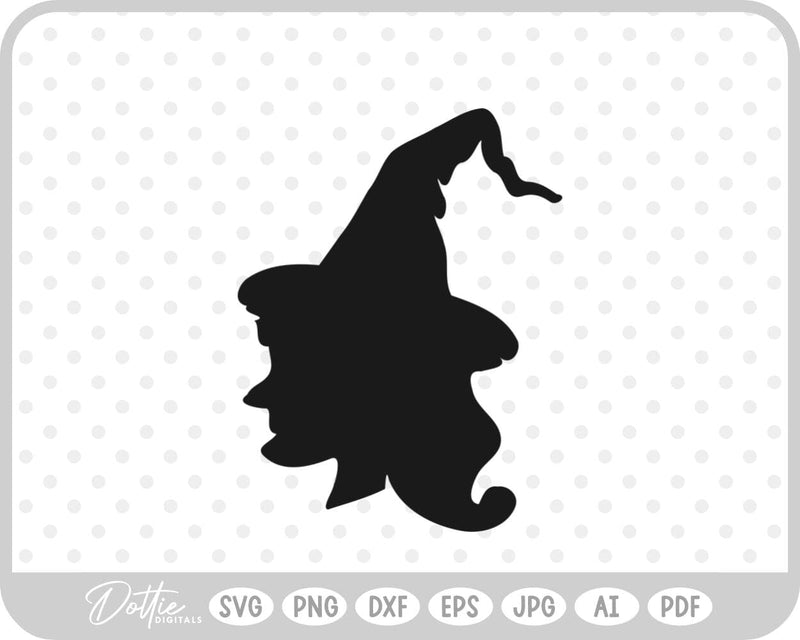 Witch Head SVG DottieDigitals 