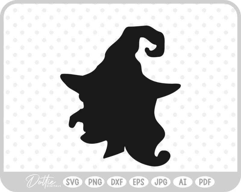 Witch Head SVG DottieDigitals 