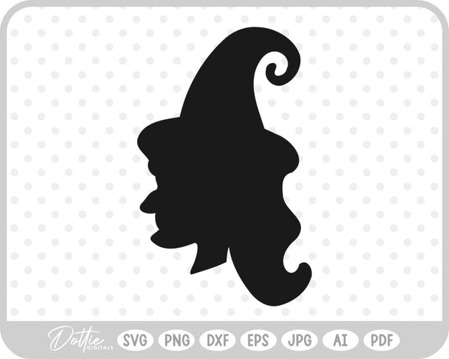 Witch Head SVG DottieDigitals 