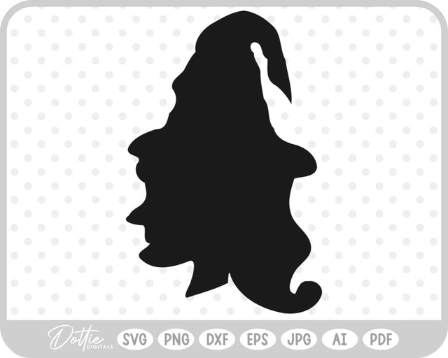 Witch Head SVG DottieDigitals 