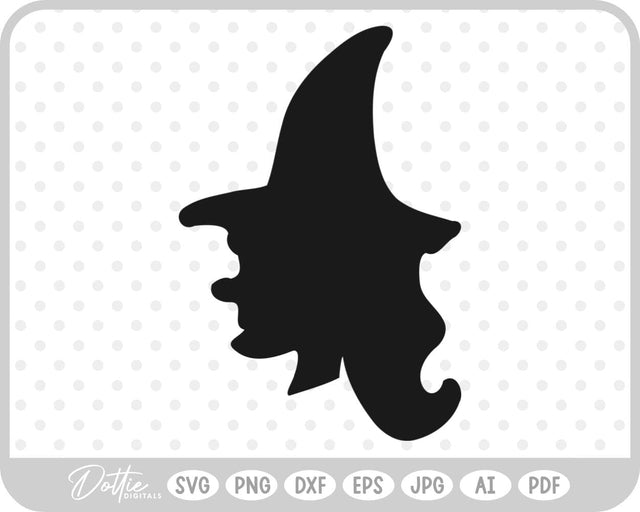 Witch Head SVG DottieDigitals 