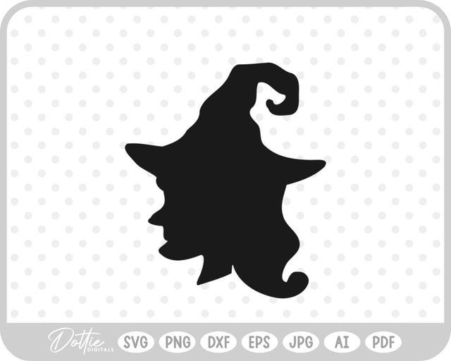 Witch Head SVG DottieDigitals 
