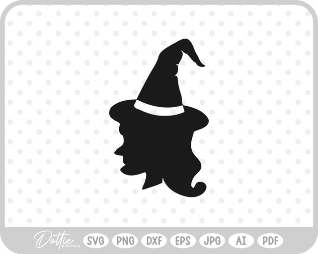 Witch Head SVG DottieDigitals 