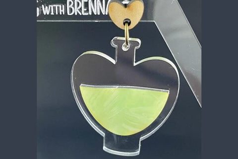 Witch Heart Potion Earring Laser SVG File SVG Crafting With Brenna 