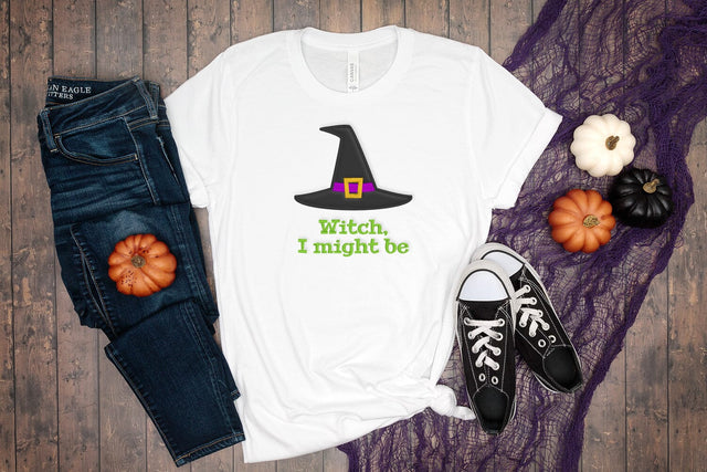 Witch, I Might Be Halloween Applique Embroidery Embroidery/Applique DESIGNS Designed by Geeks 