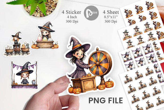 Witch Market Night Sticker Sublimation artnoy 