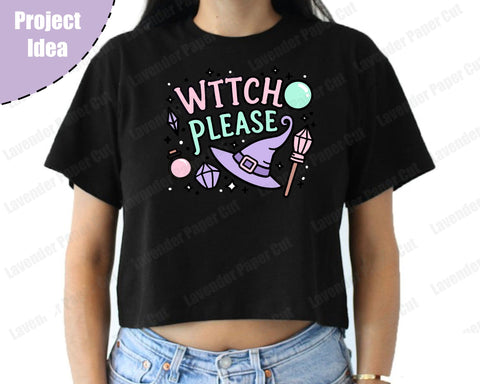 Witch Please Layered SVG, PNG, Clipart, Halloween SVG, Witch Hat png, for Cricut and Silhouette SVG Lavender Paper Cut 
