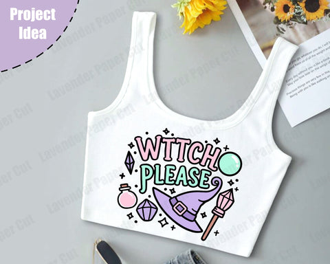 Witch Please Layered SVG, PNG, Clipart, Halloween SVG, Witch Hat png, for Cricut and Silhouette SVG Lavender Paper Cut 